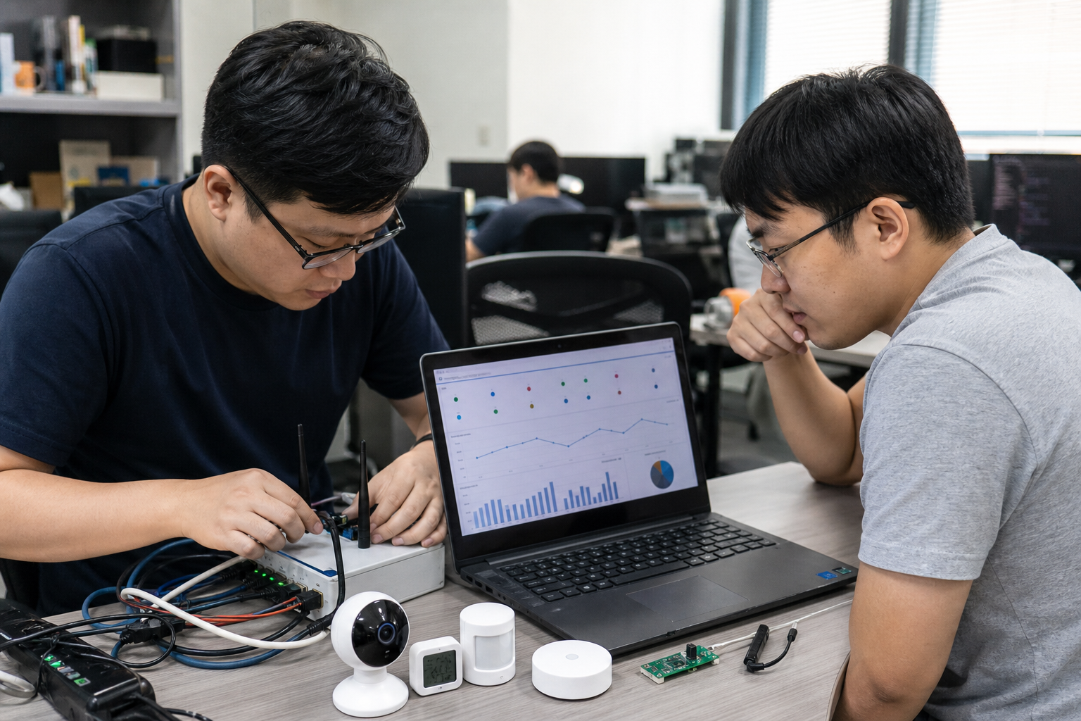 2018年 IoT 物聯網產品上線（AI 情境示意）